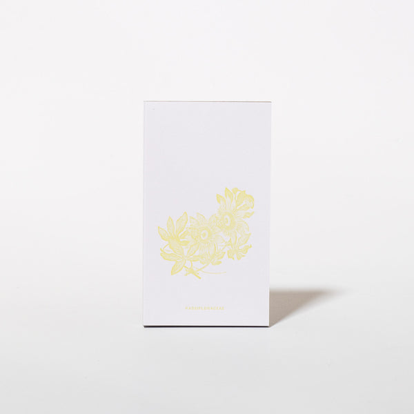 Notizblock, mini, mit Passionsblume in Gelb von Le Typographe.