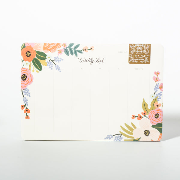 Lively Floral Weekly Desk Pad Wochenplaner