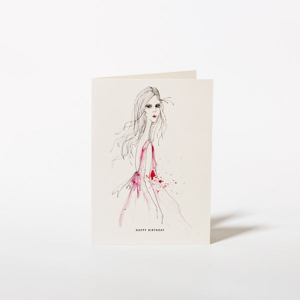 Geburtstagskarte Happy Birthday mit Fashion-Motiv von StiftScherePapier exklusiv für Papperlott!
