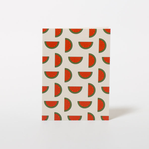 Grußkarte mit Wassermelonen-Motiv von redfries.