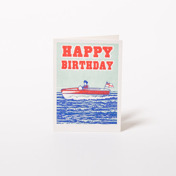 Happy Birthday Boat Geburtstagskarte