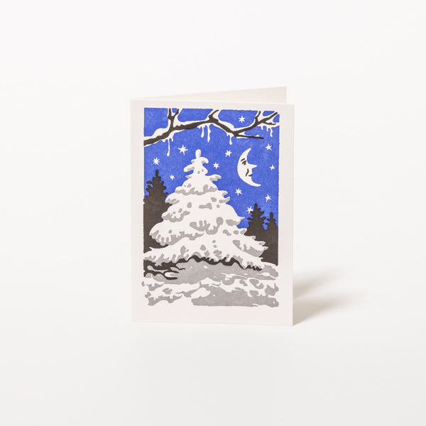 Tree and Moon Grußkarte
