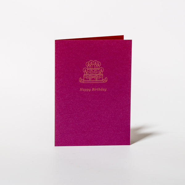 Geburtstagskarte Cake Pink von Gmund Papiermanufaktur.