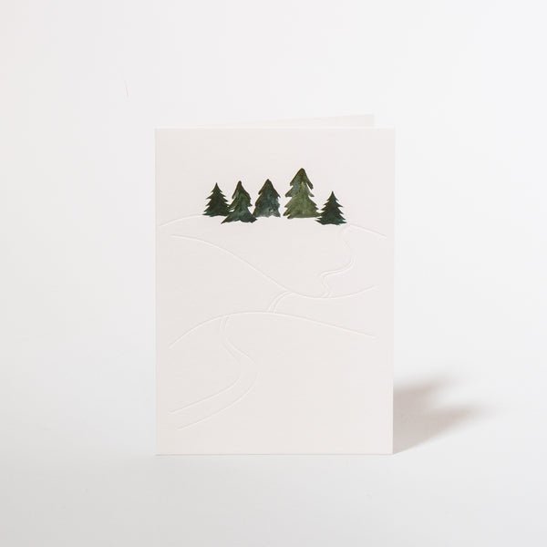 Spuren im Schnee Weihnachtskarte