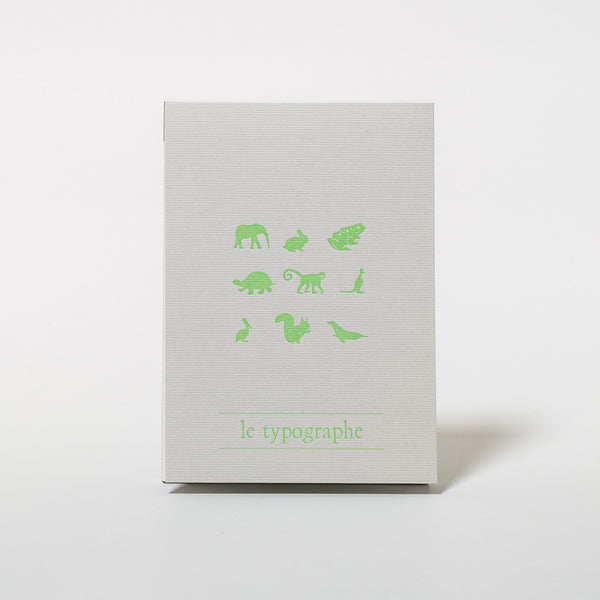 Briefpapier-Block Animaux, handgefertigt von Le Typographe.