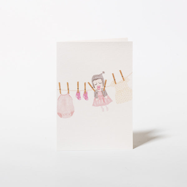 Grußkarte Baby Girl von Nelly Castro Design.