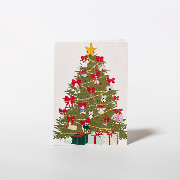 Weihnachtskarte mit Christbaum-Motiv von Nelly Castro Design.