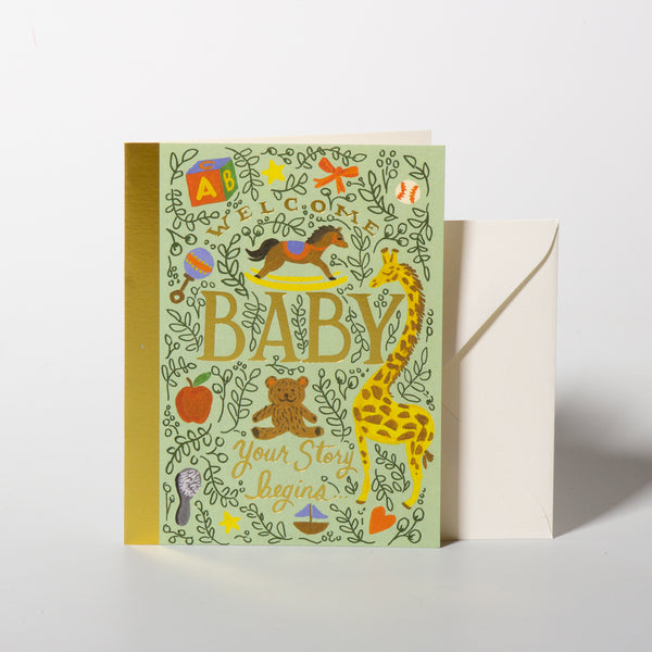 Storybook Baby Grußkarte
