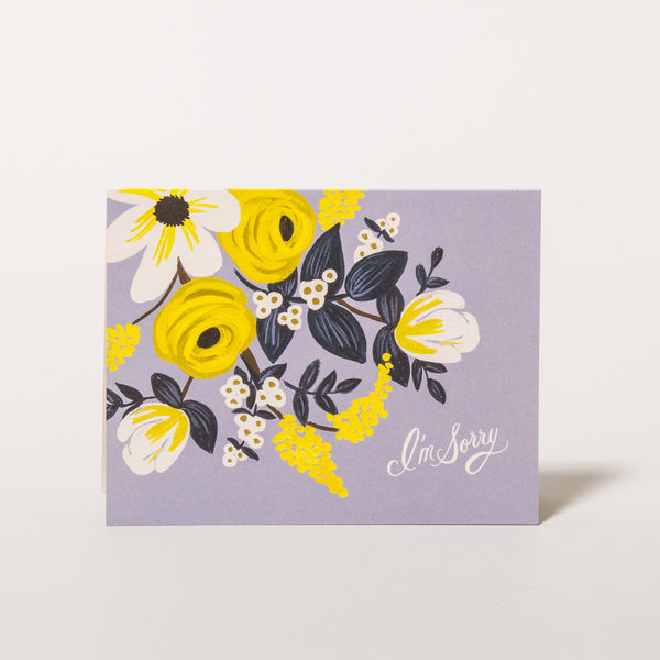 Grußkarte Violet Floral I'm Sorry von Rifle Paper Co.