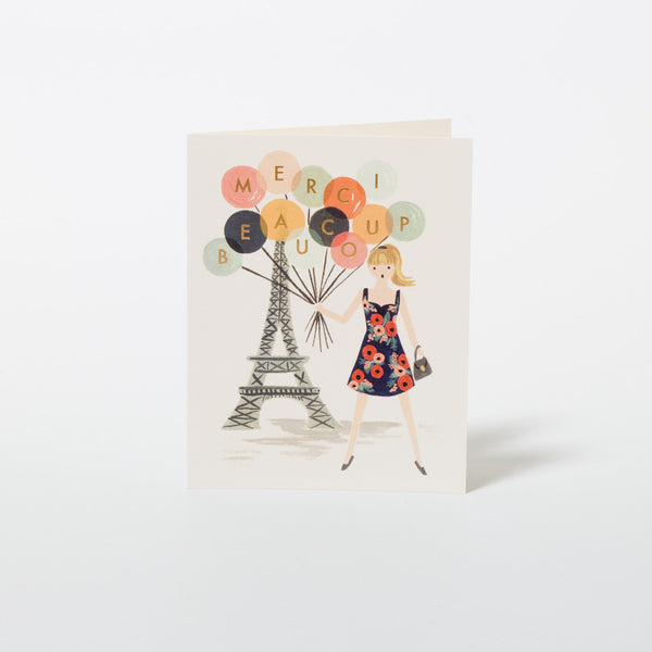 Danksagungskarte mit Eiffelturm-Motiv von Rifle Paper Co.