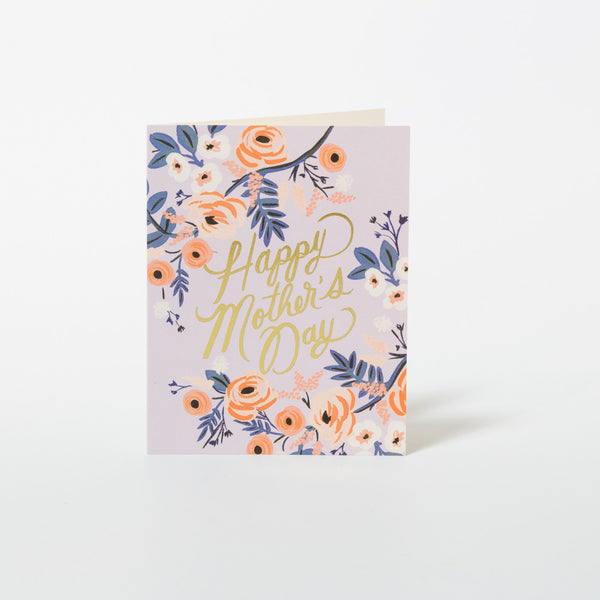 Muttertags-Grußkarte mit opulenter Blumenillustration von Rifle Paper Co.