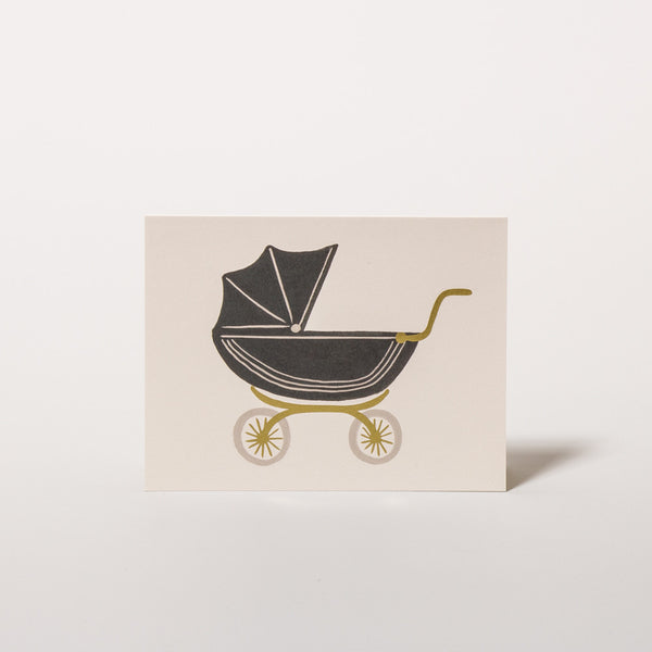 Geburtskarte mit Kinderwagen-Motiv von Rifle Paper Co.