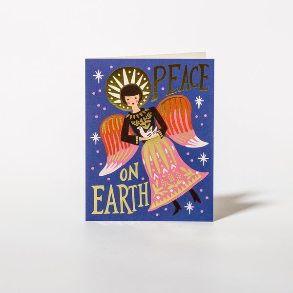 Weihnachtskarte Peace on Earth Angel mit Engelsmotiv von Rifle Paper Co.