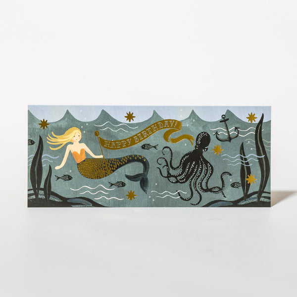 Geburtstagskarte mit Meerjungfrauen-Motiv von Rifle Paper Co.