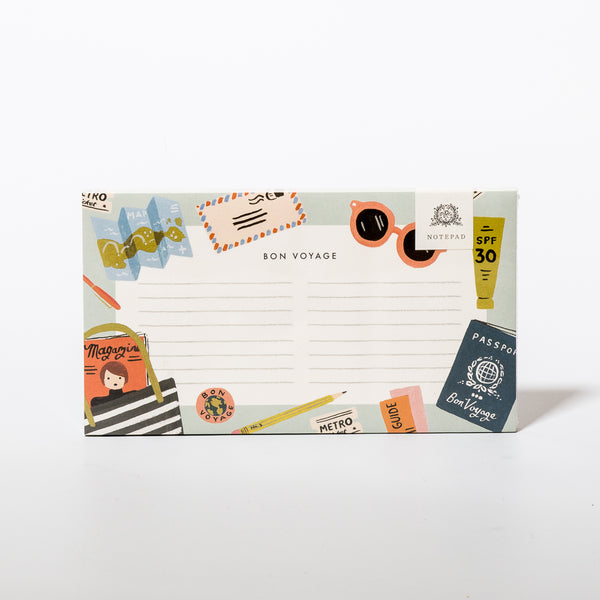 Notizblock Bon Voyage mit Reise-Motiv von Rifle Paper Co.