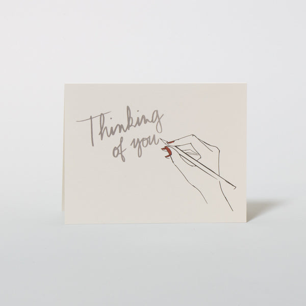 Grußkarte "Thinking of You" mit einem Motiv von Garance Doré von Rifle Paper Co.