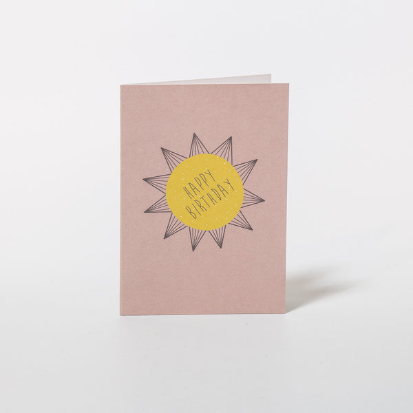 Geburtstagskarte mit Sonnen-Motiv von ava&yves.
