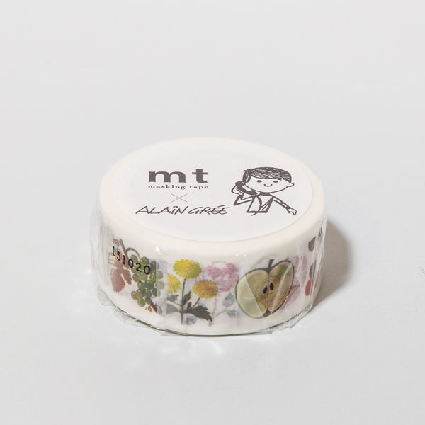 Masking Tape Alain Grée Plant mit Motiven aus der Pflanzenwelt, mit Früchten und Gemüse von mt Masking Tape
