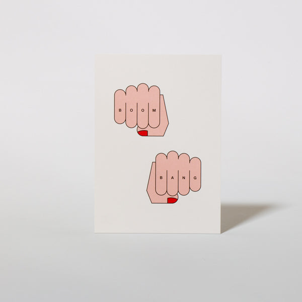 Postkarte Boom Bang von redfries.