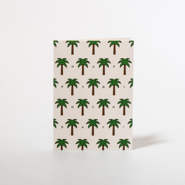 Geburtstagskarte Palm Beach mit Palmen-Motiv von redfries.