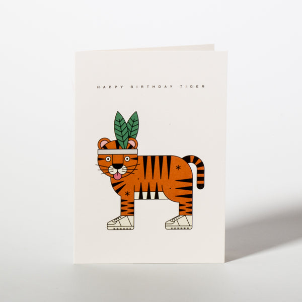 High Five Tiger Geburtstagskarte