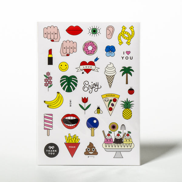 Funbox Sticker Set mit vielen coolen Motiven von redfries