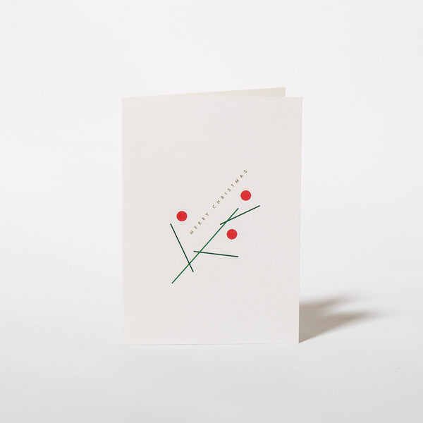 Weihnachtskarte Christmas Pine mit Tannenzweig-Motiv von thie studios.